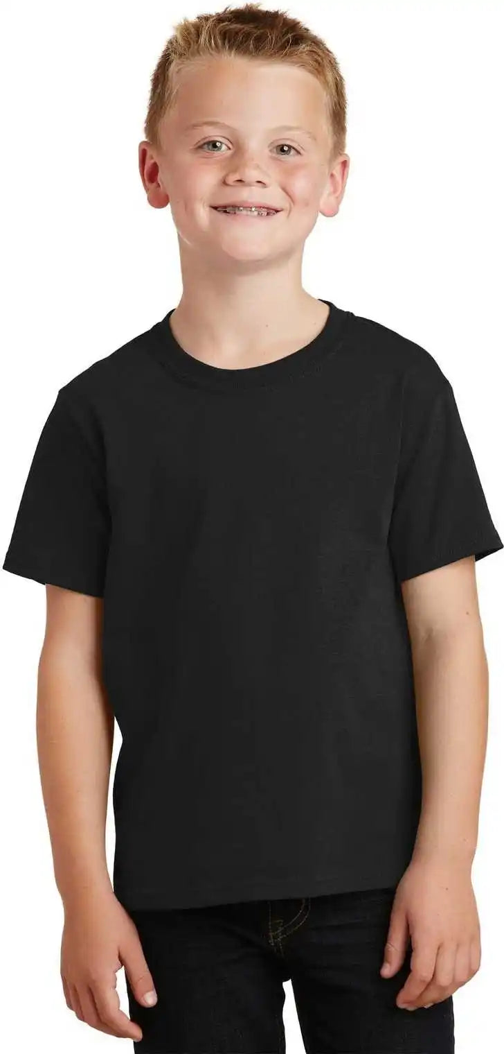 Port & Company Pc54y Youth Core Cotton Tee Jet Black