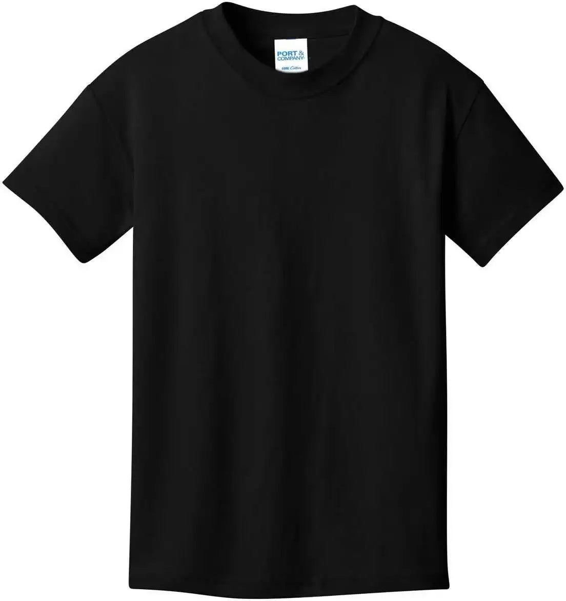 Port &amp; Company Pc54y Youth Core Cotton Tee Jet Black