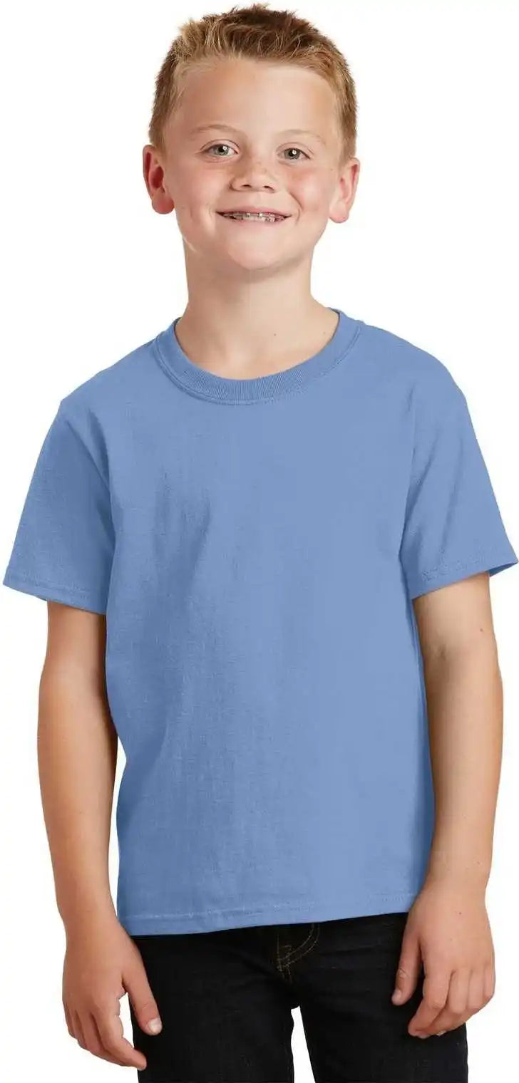 Port & Company Pc54y Youth Core Cotton Tee Light Blue