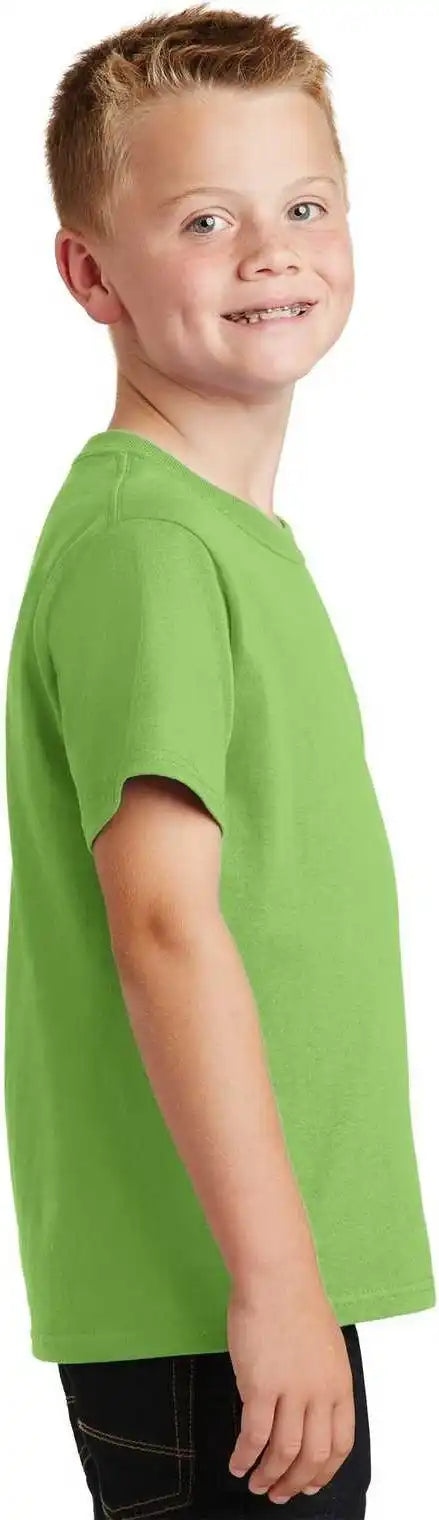 Port &amp; Company Pc54y Youth Core Cotton Tee - Lime