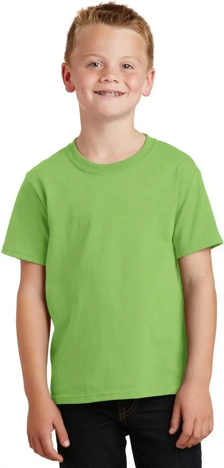 Port &amp; Company Pc54y Youth Core Cotton Tee - Lime