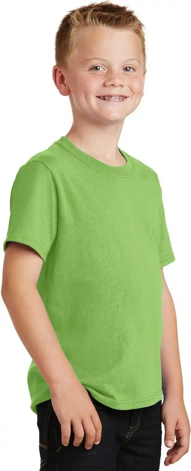 Port &amp; Company Pc54y Youth Core Cotton Tee - Lime