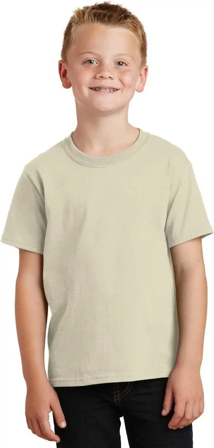 Port & Company Pc54y Youth Core Cotton Tee Natural