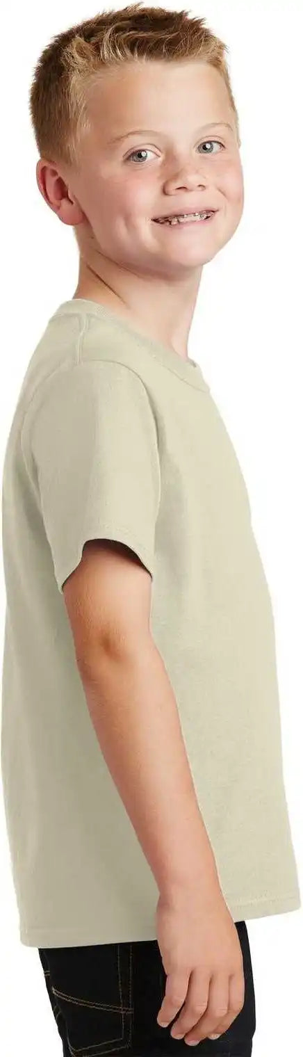Port & Company Pc54y Youth Core Cotton Tee Natural