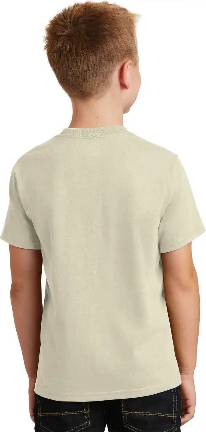 Port & Company Pc54y Youth Core Cotton Tee Natural