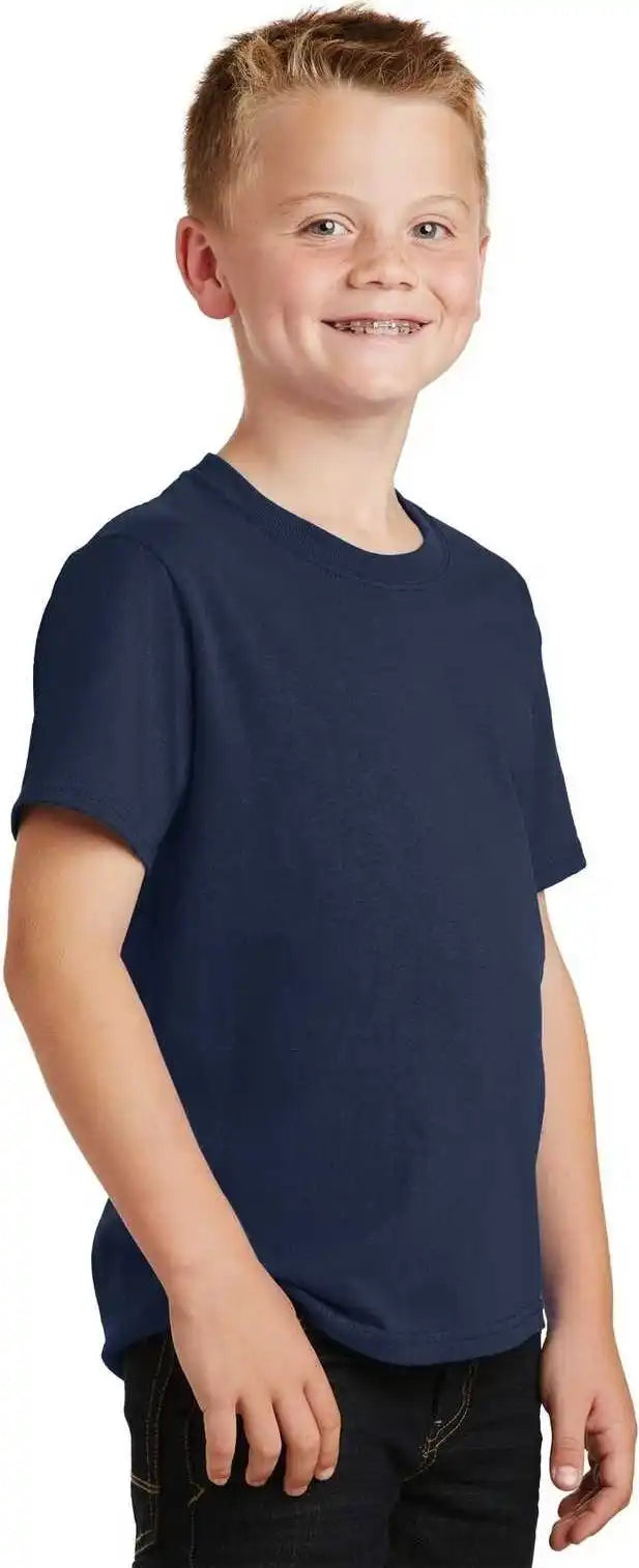 Port &amp; Company Pc54y Youth Core Cotton Tee Navy