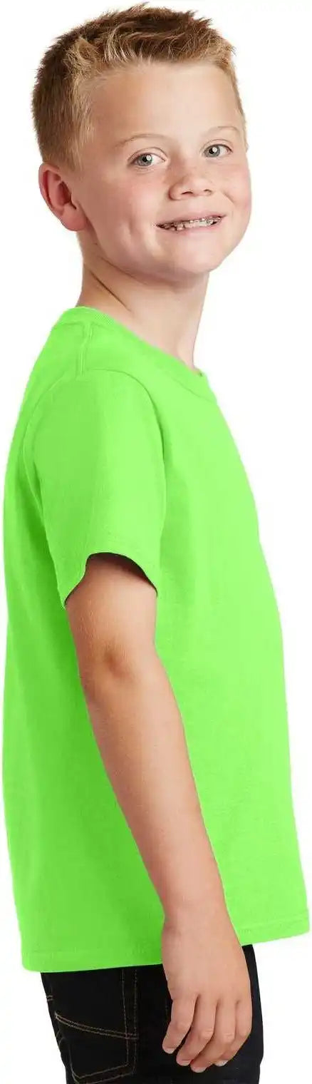 Port & Company Pc54y Youth Core Cotton Tee - Neon Green