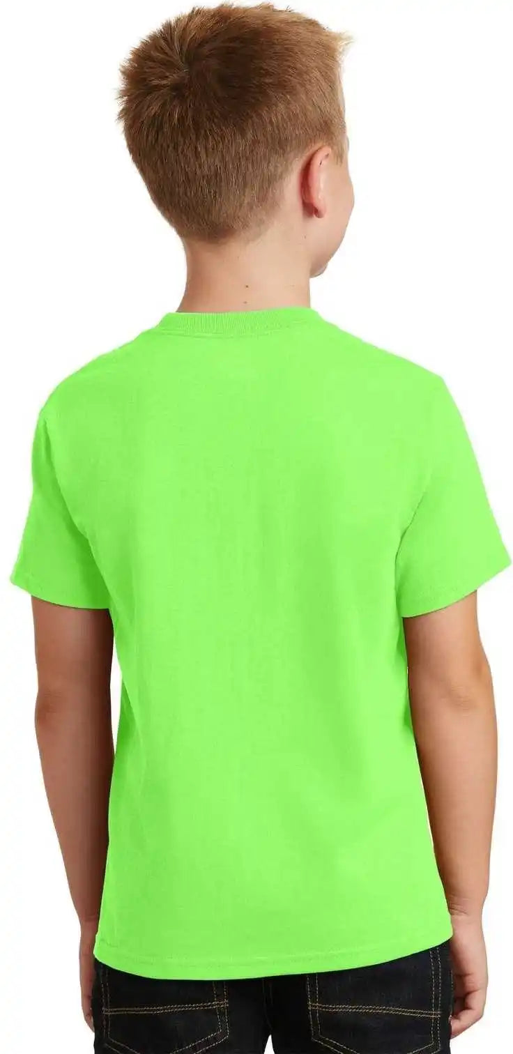 Port & Company Pc54y Youth Core Cotton Tee - Neon Green