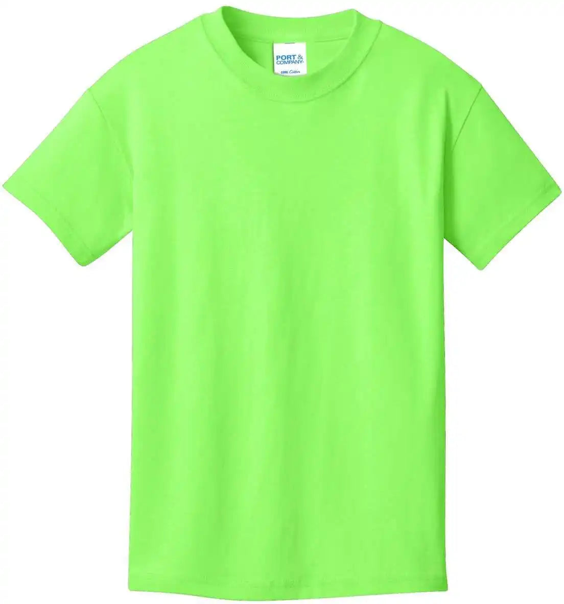 Port & Company Pc54y Youth Core Cotton Tee - Neon Green