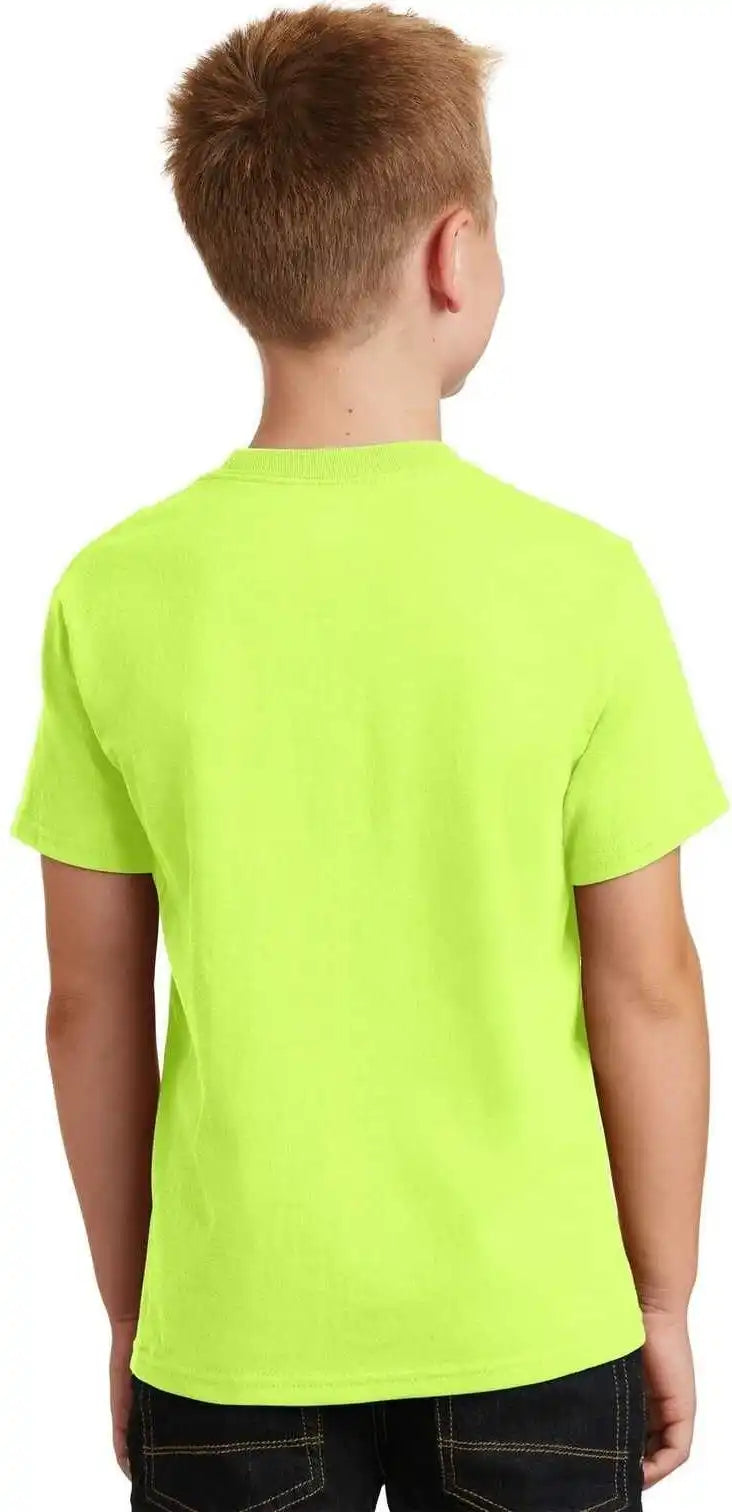 Port & Company Pc54y Youth Core Cotton Tee - Neon Yellow