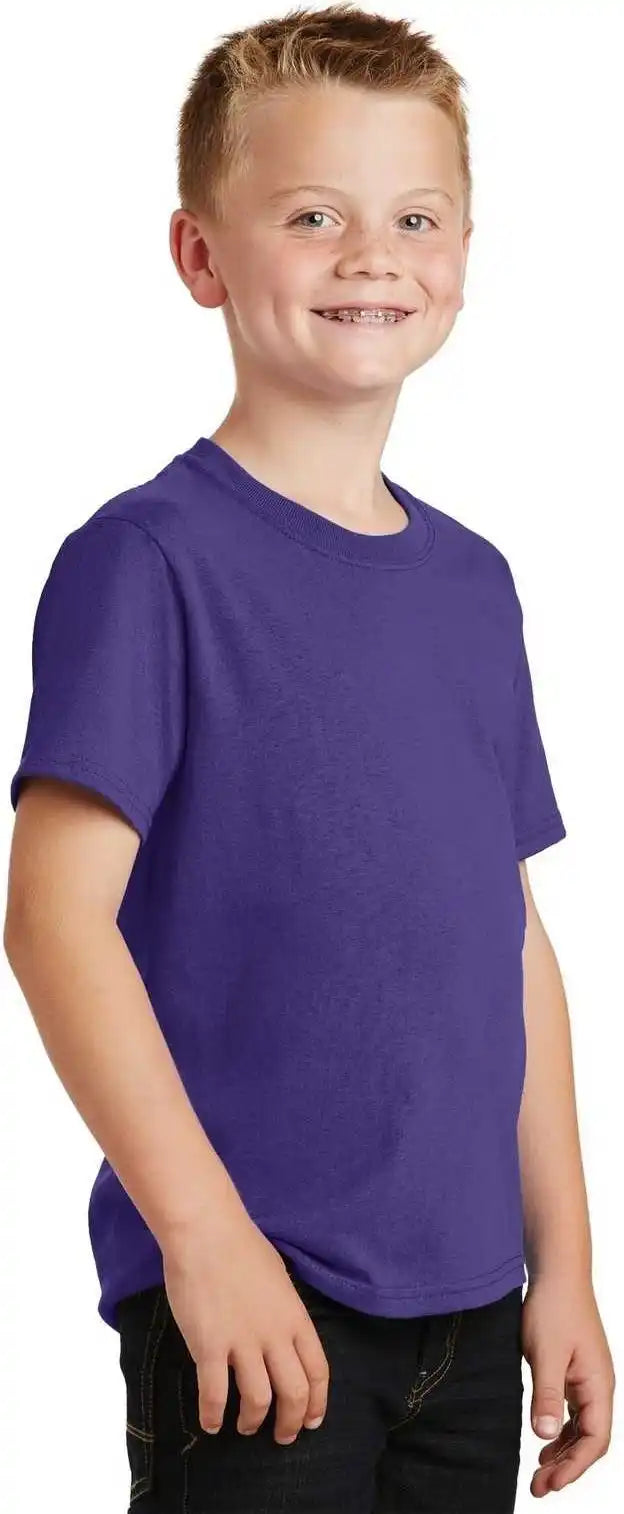 Port &amp; Company Pc54y Youth Core Cotton Tee Purple