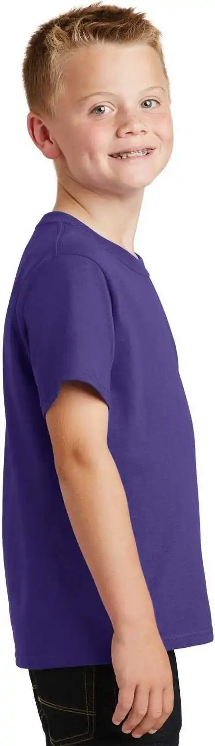 Port &amp; Company Pc54y Youth Core Cotton Tee Purple