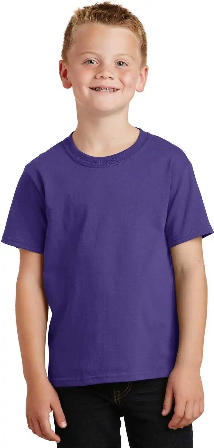 Port & Company Pc54y Youth Core Cotton Tee Purple