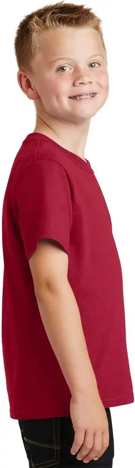 Port &amp; Company Pc54y Youth Core Cotton Tee Red