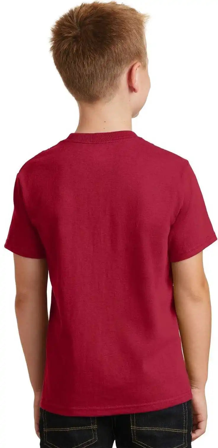 Port & Company Pc54y Youth Core Cotton Tee Red