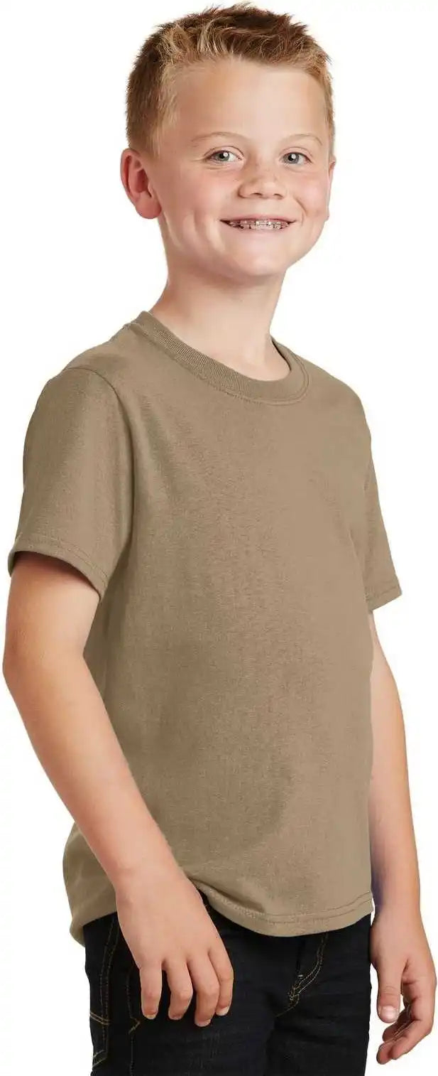 Port &amp; Company Pc54y Youth Core Cotton Tee Sand