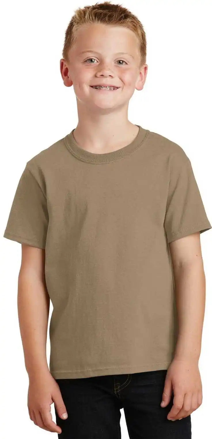 Port & Company Pc54y Youth Core Cotton Tee - Sand