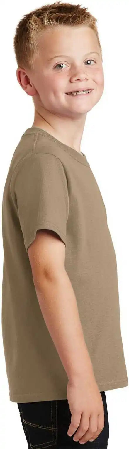 Port &amp; Company Pc54y Youth Core Cotton Tee Sand