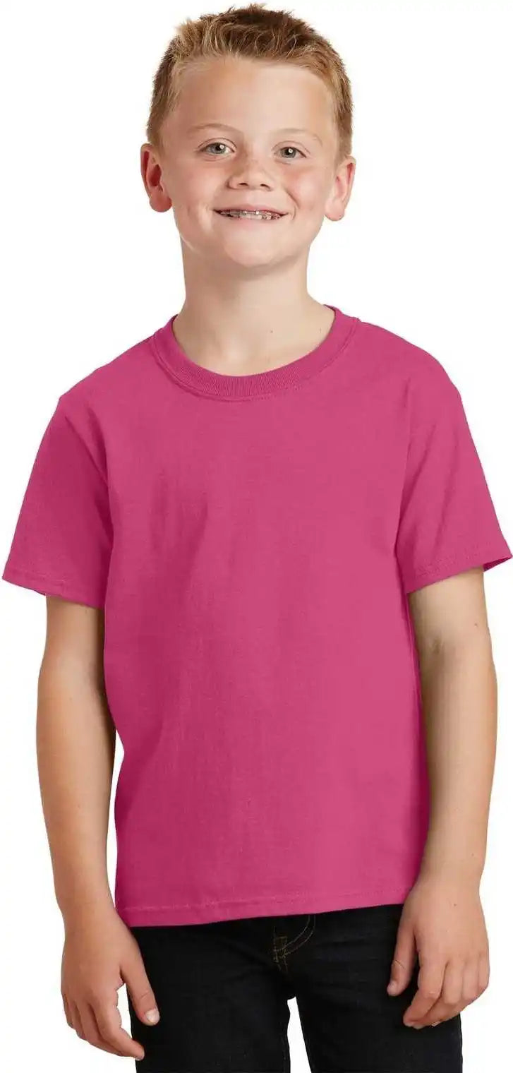 Port &amp; Company Pc54y Youth Core Cotton Tee Sangria