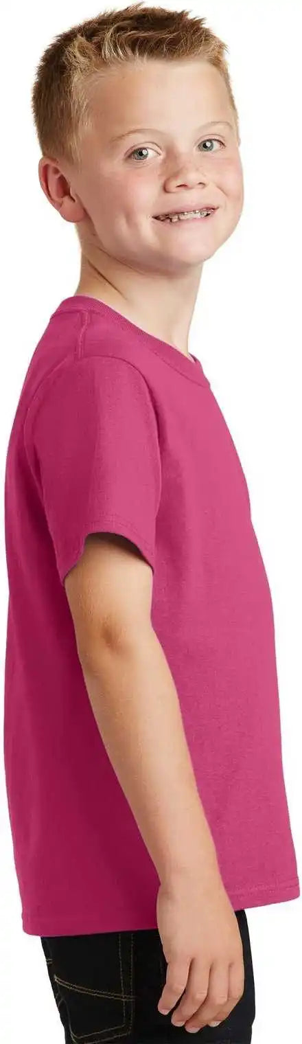 Port &amp; Company Pc54y Youth Core Cotton Tee Sangria