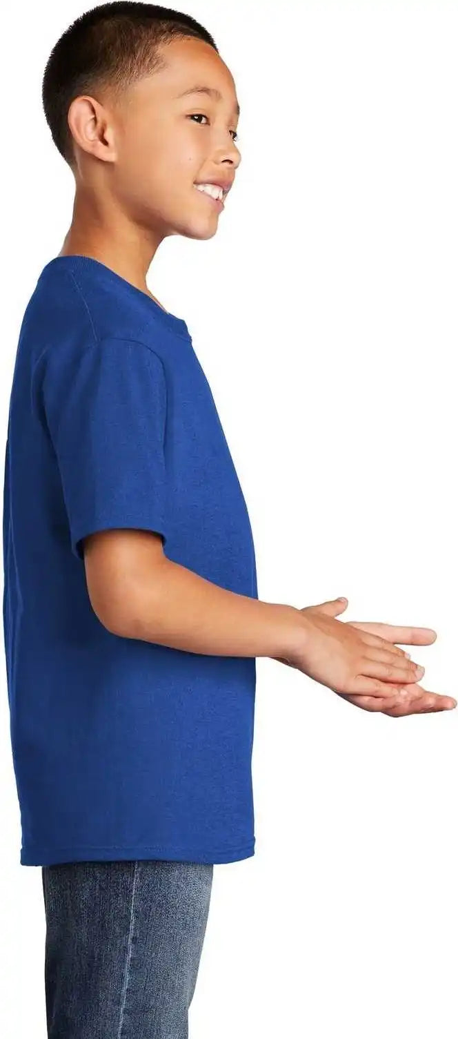 Port &amp; Company Pc54y Youth Core Cotton Tee True Royal