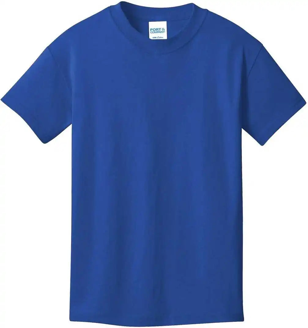 Port &amp; Company Pc54y Youth Core Cotton Tee True Royal