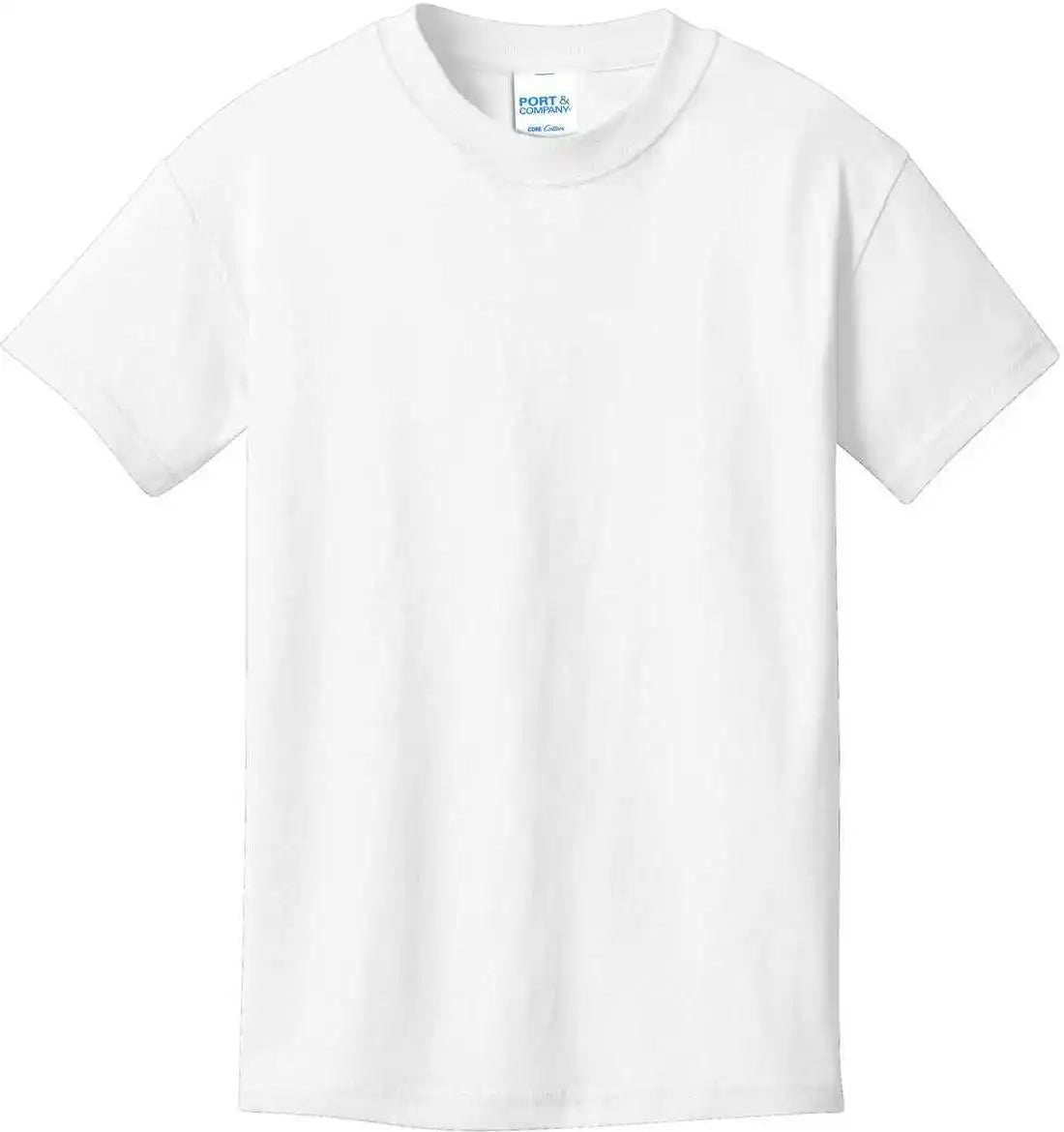 Port &amp; Company Pc54y Youth Core Cotton Tee White