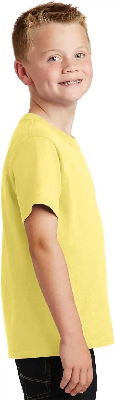 Port &amp; Company Pc54y Youth Core Cotton Tee - Yellow