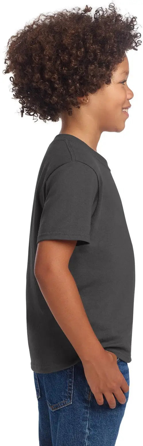 Port & Company Pc54ydtg co Youth Core Cotton Dtg Tee - Charcoal