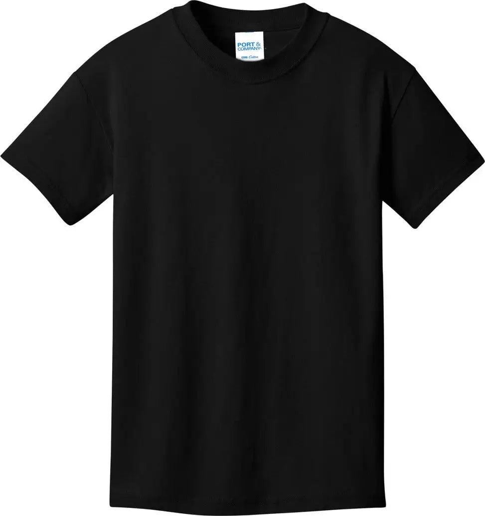 Port & Company Pc54ydtg co Youth Core Cotton Dtg Tee - Jet Black