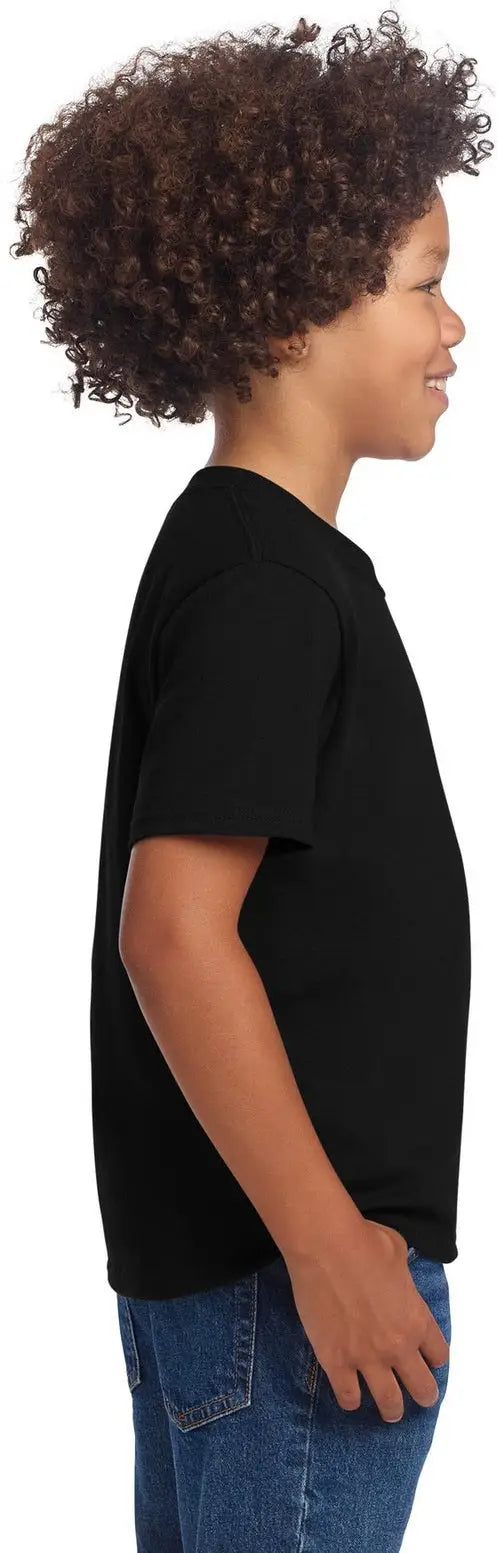 Port & Company Pc54ydtg co Youth Core Cotton Dtg Tee - Jet Black