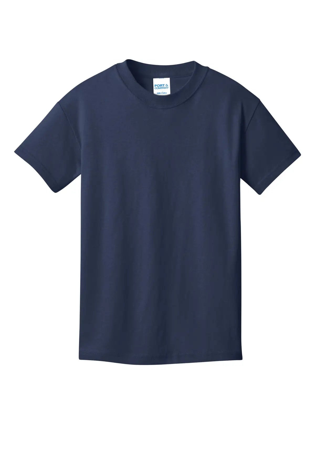 Port & Company Pc54ydtg co Youth Core Cotton Dtg Tee - Navy