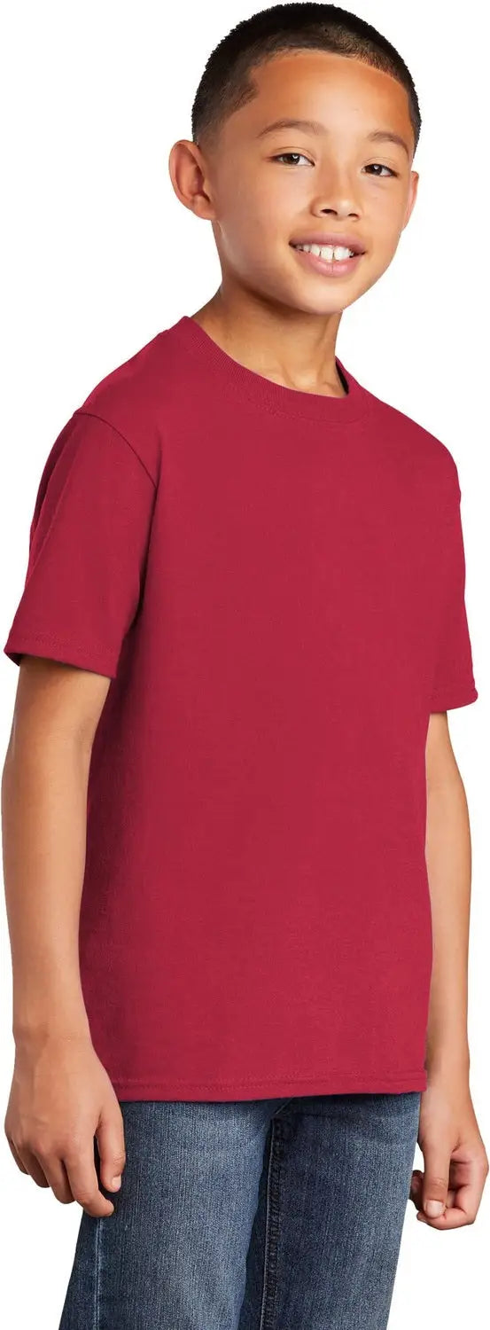 Port & Company Pc54ydtg co Youth Core Cotton Dtg Tee - Red