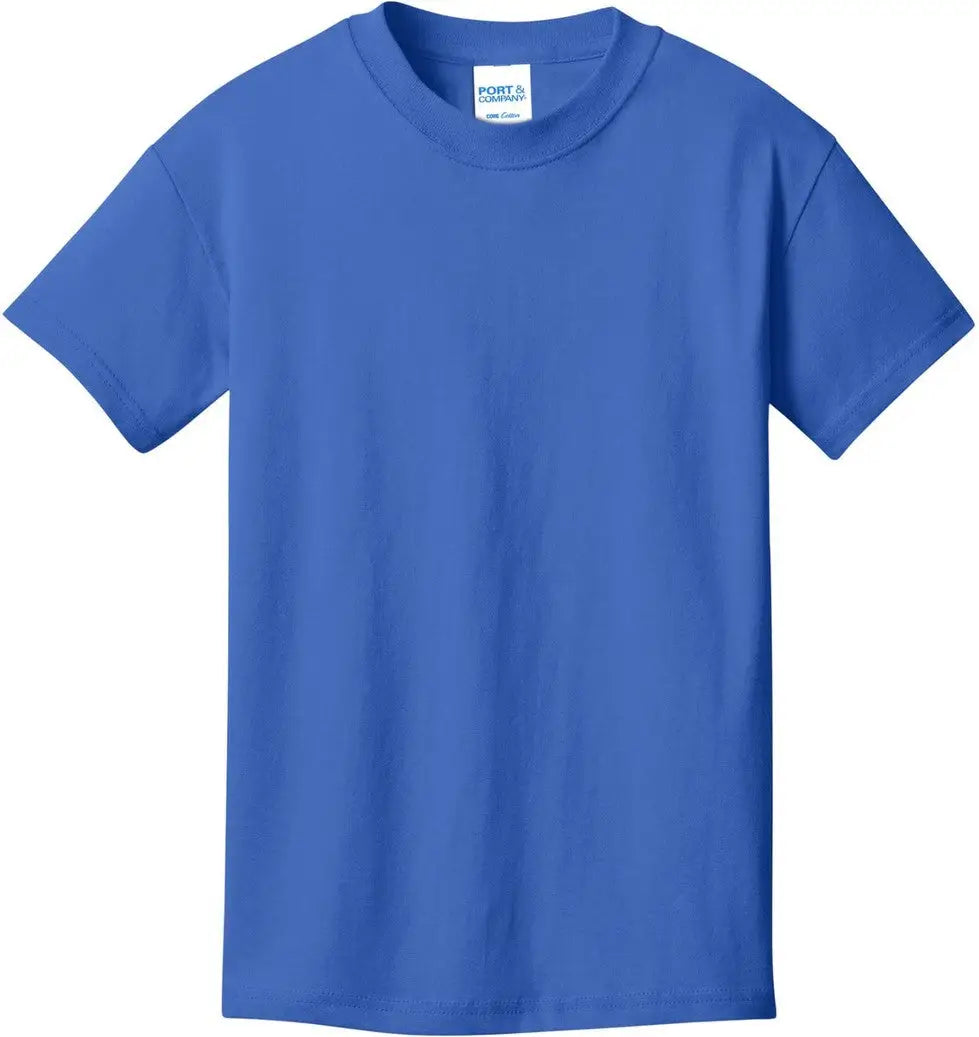 Port & Company Pc54ydtg co Youth Core Cotton Dtg Tee - Royal