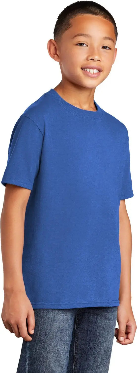 Port & Company Pc54ydtg co Youth Core Cotton Dtg Tee - Royal