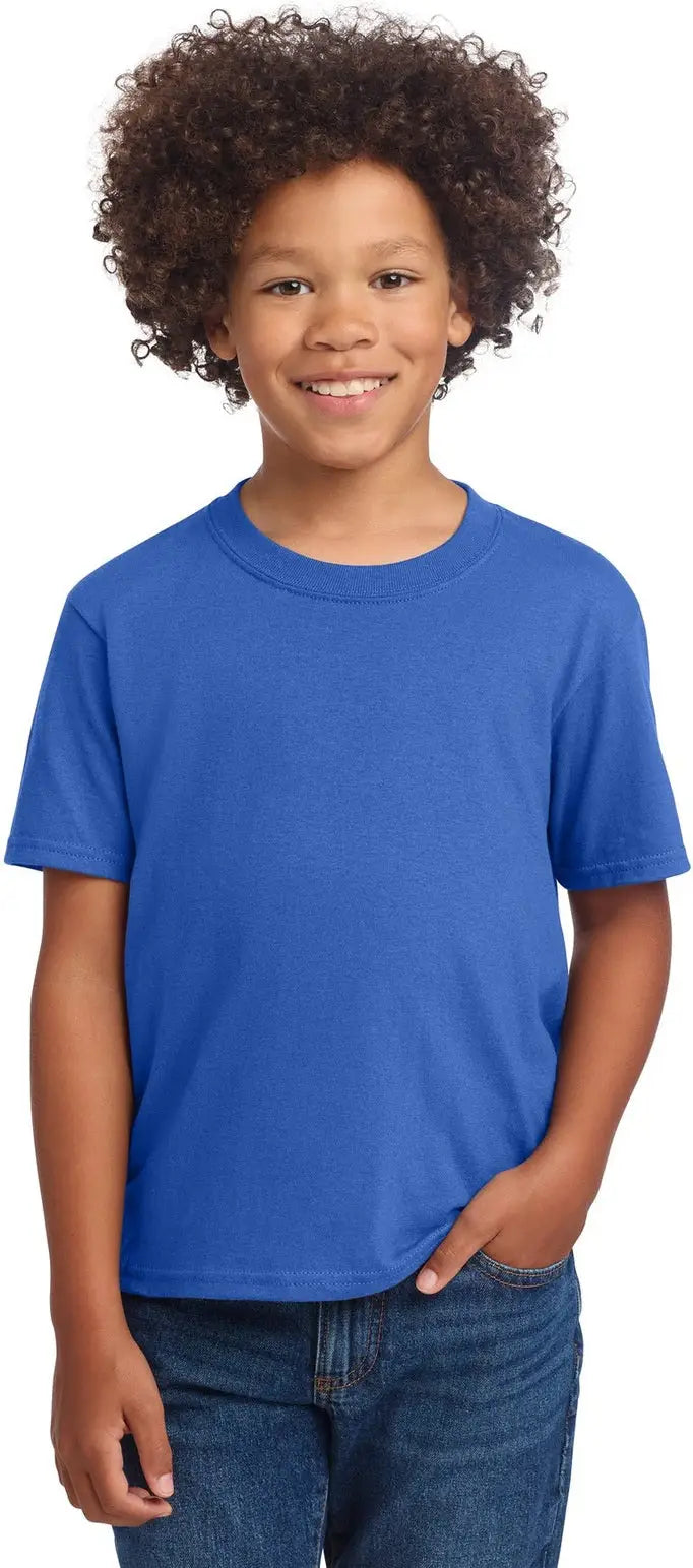 Port & Company Pc54ydtg co Youth Core Cotton Dtg Tee - Royal - Xs