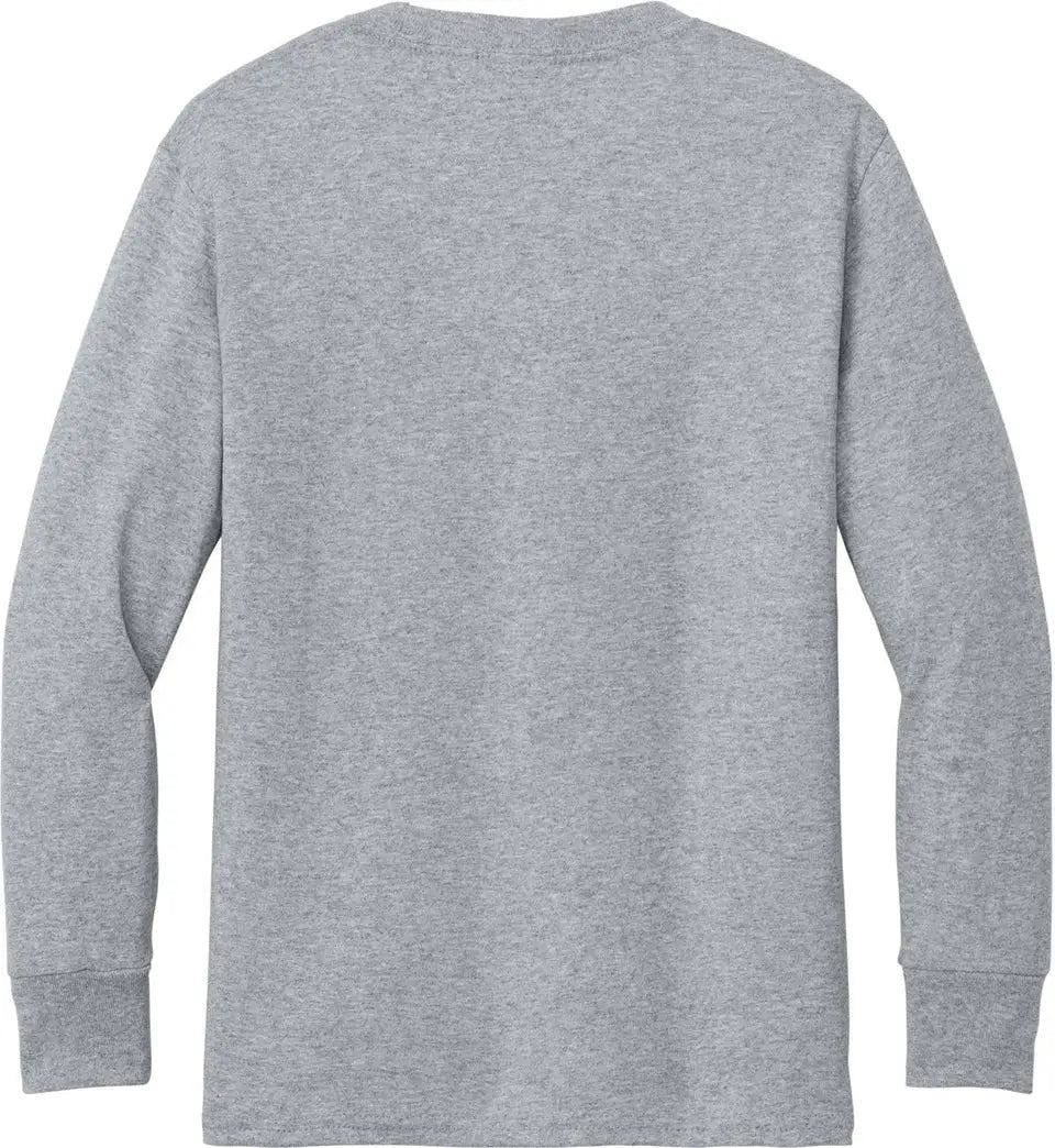 Port & Company Pc54yls co Youth Long Sleeve Core Cotton Tee - Athletic Heather