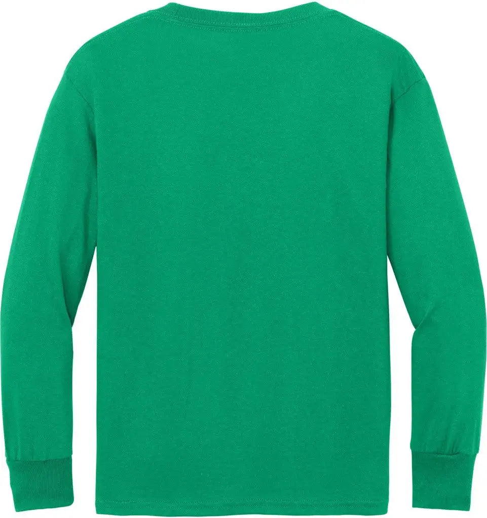 Port & Company Pc54yls co Youth Long Sleeve Core Cotton Tee - Kelly
