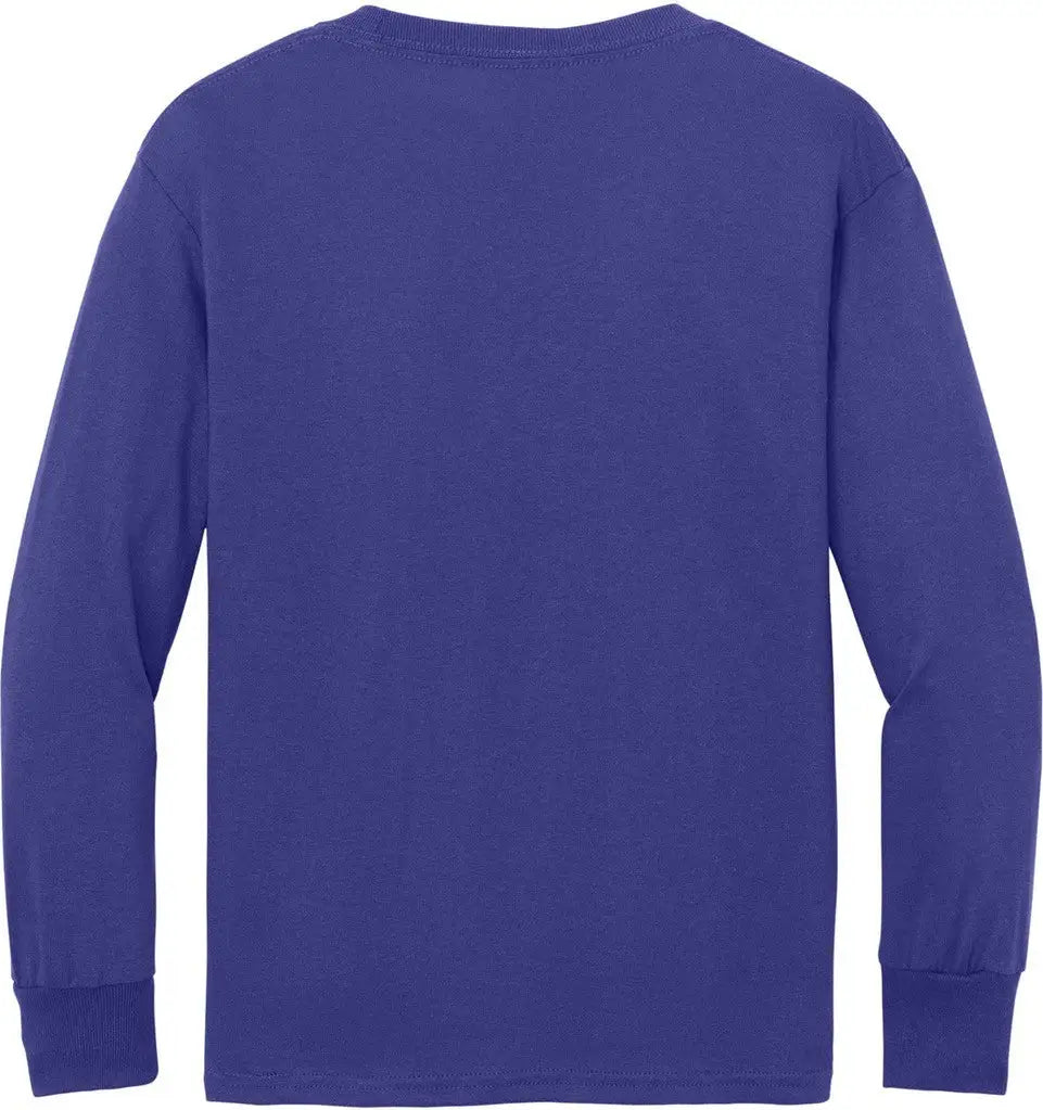 Port & Company Pc54yls co Youth Long Sleeve Core Cotton Tee - Purple