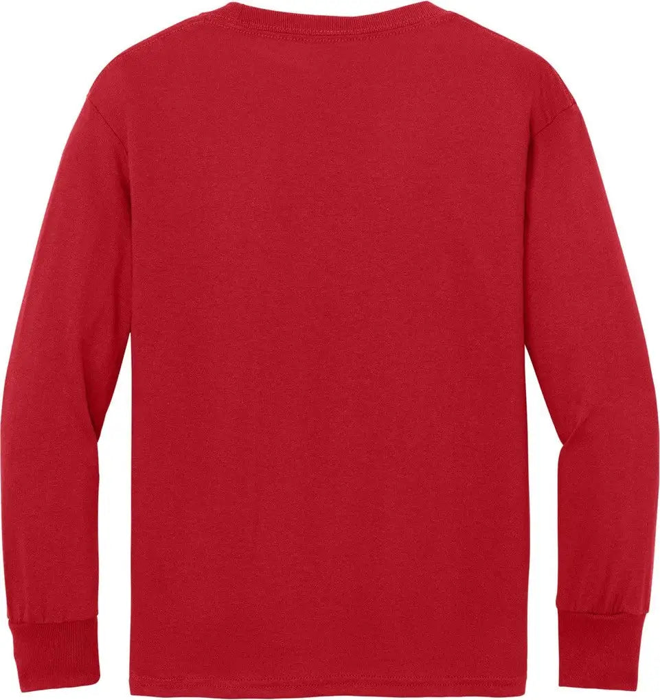 Port & Company Pc54yls co Youth Long Sleeve Core Cotton Tee - Red