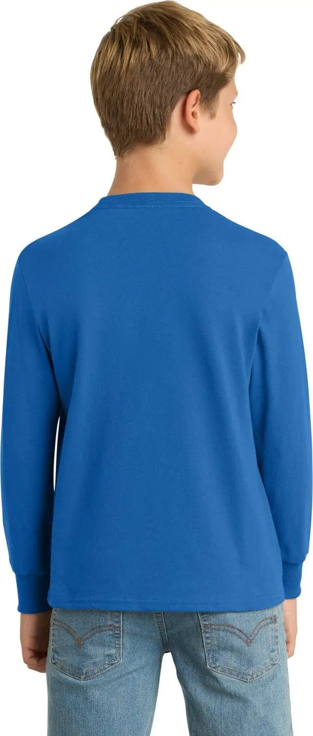 Port & Company Pc54yls co Youth Long Sleeve Core Cotton Tee - Royal