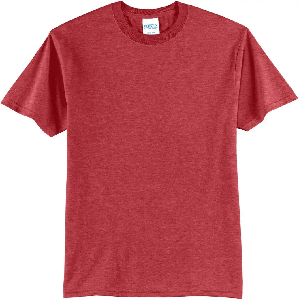 Port & Company Pc55 co Core Blend Tee - Heather Red