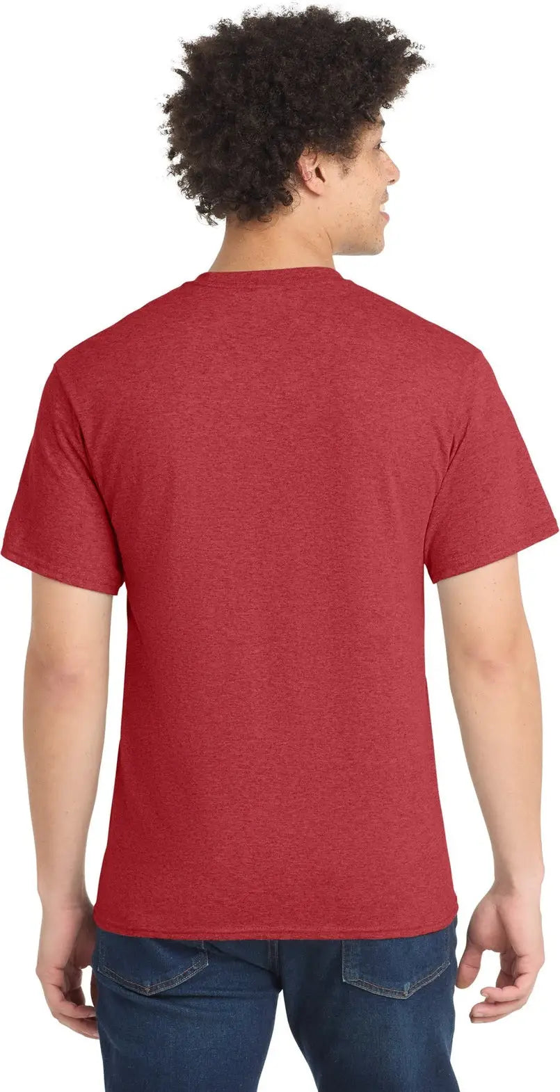 Port & Company Pc55 co Core Blend Tee - Heather Red