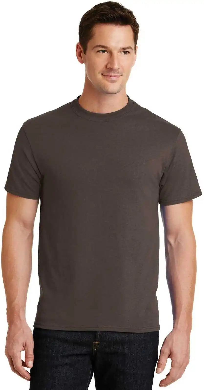 Port &amp; Company Pc55 Core Blend Tee Brown
