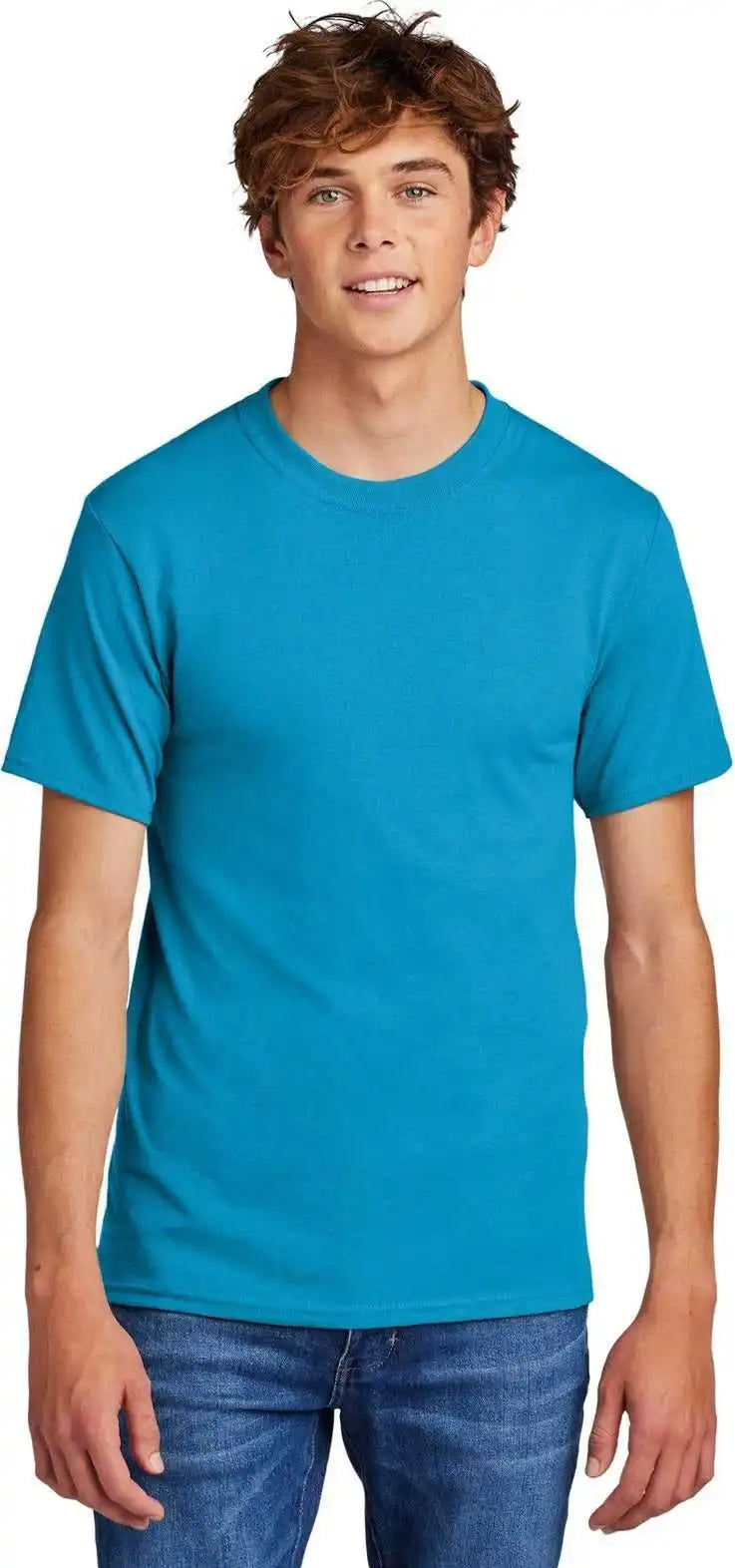 Port &amp; Company Pc55 Core Blend Tee Neonblue