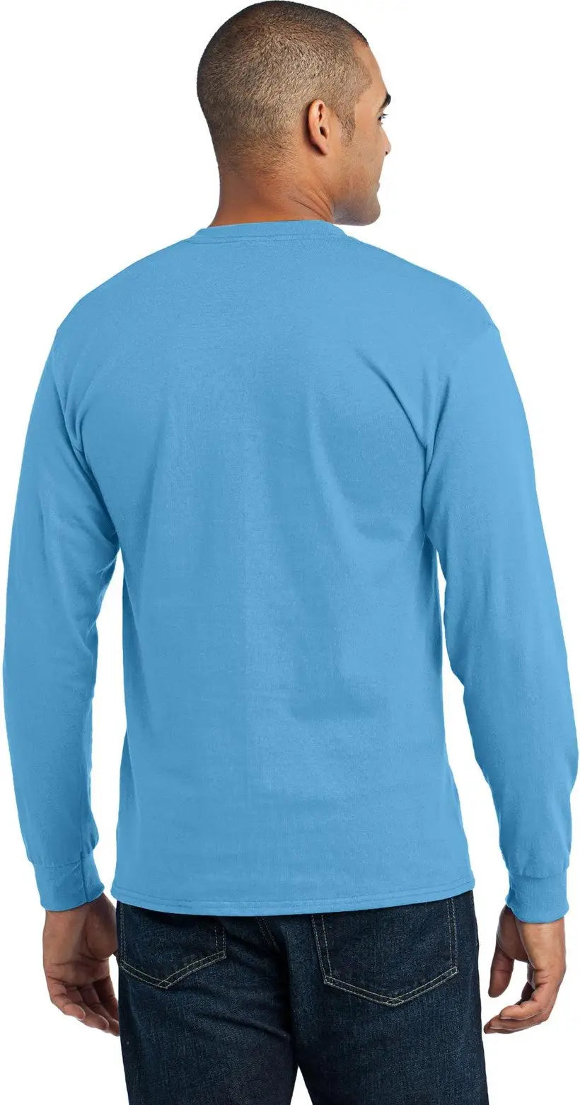 Port & Company Pc55ls co Long Sleeve Core Blend Tee - Aquatic Blue