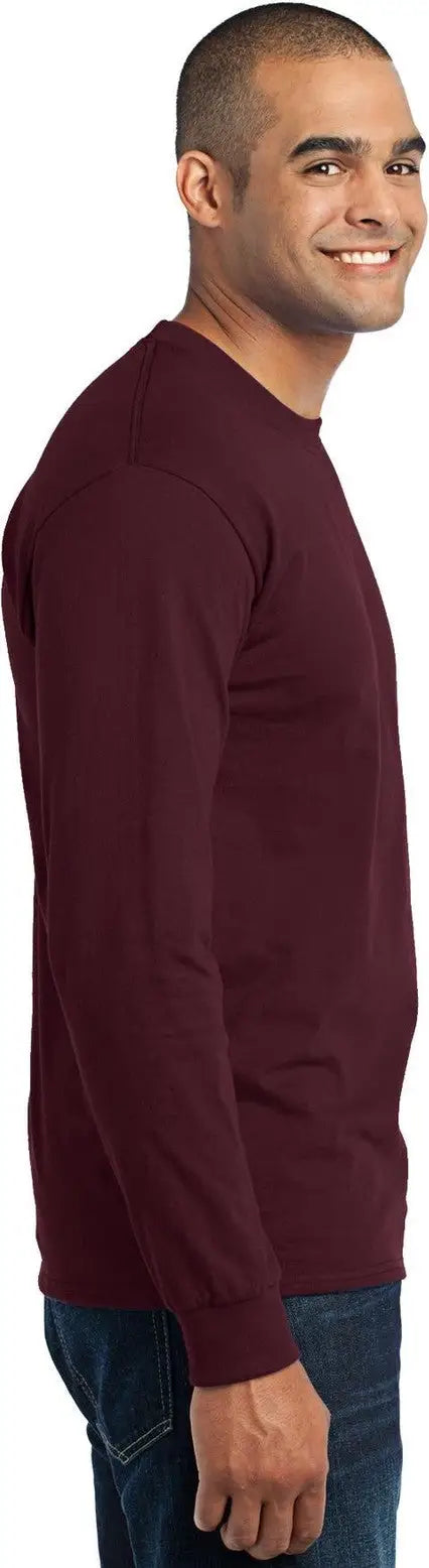 Port & Company Pc55ls co Long Sleeve Core Blend Tee - Athletic Maroon
