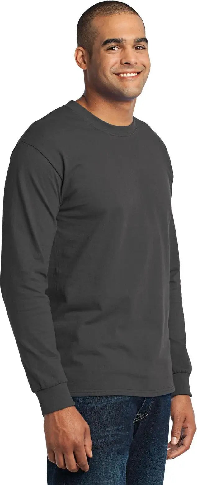 Port & Company Pc55ls co Long Sleeve Core Blend Tee - Charcoal