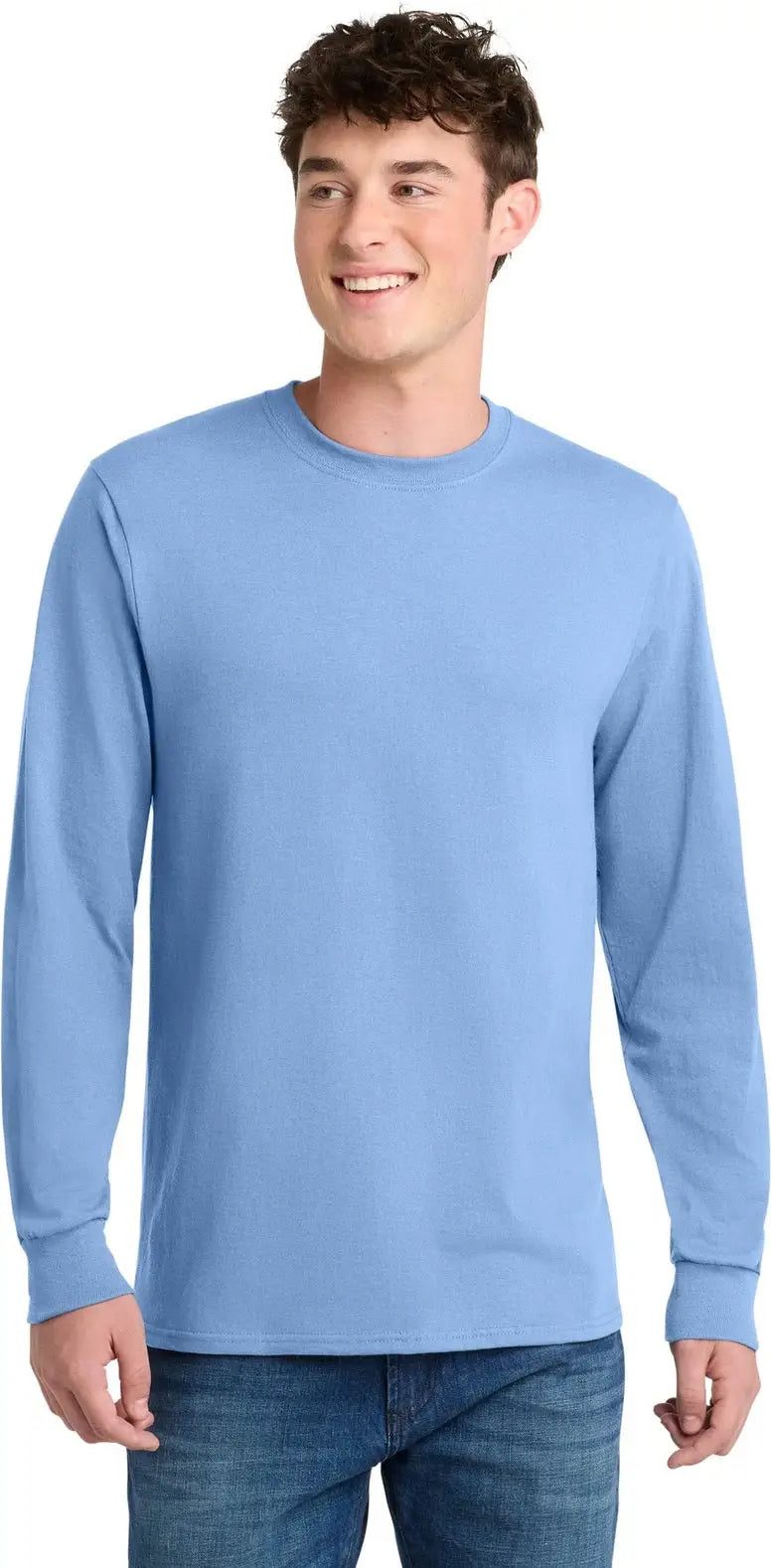 Port & Company Pc55ls co Long Sleeve Core Blend Tee - Light Blue - Adult s