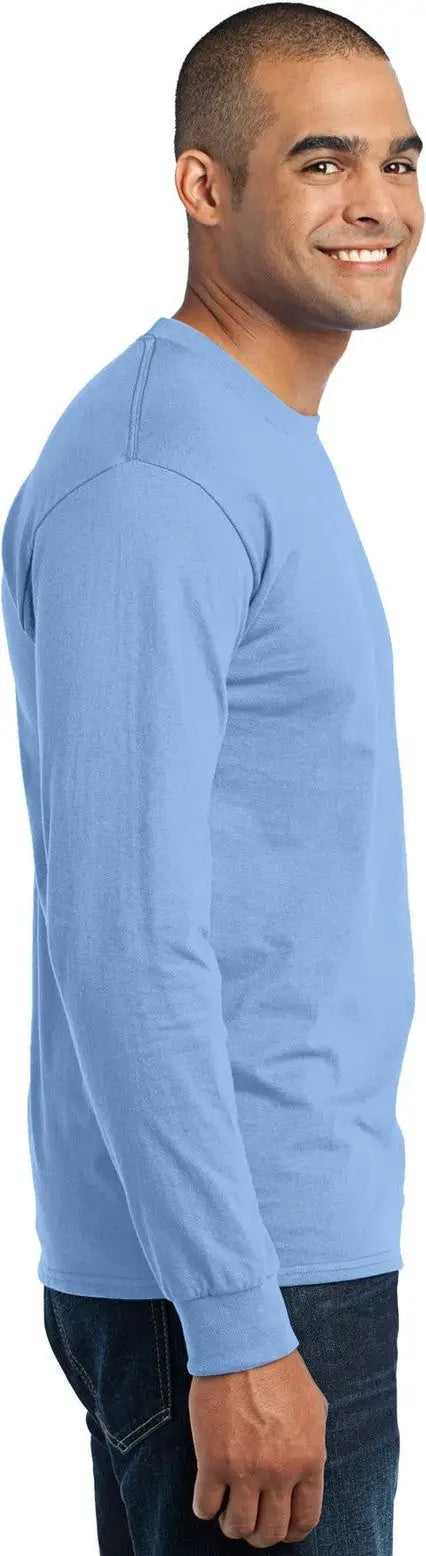Port & Company Pc55ls co Long Sleeve Core Blend Tee - Light Blue